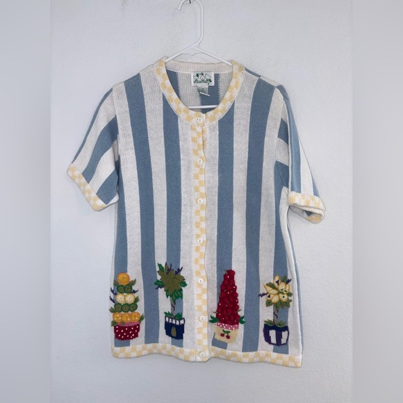 Vintage Striped Fruit Knit Shirt 🍒🍋 - Picture 7 of 9